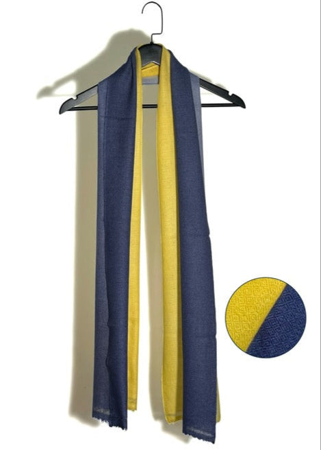 Shaded Diamond Pattern Scarf - 100% Cashmere