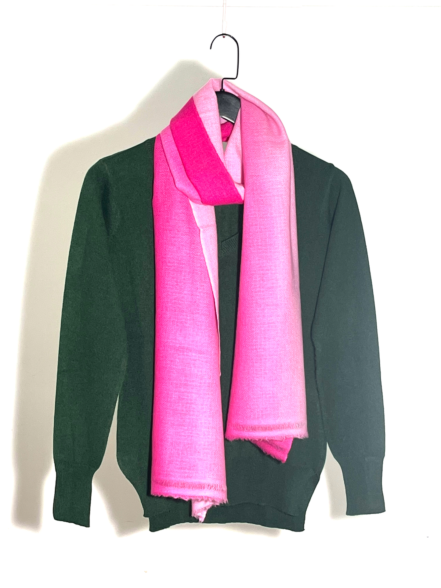 Knitted Moss Green Ladies Sweater - 100% Cashmere