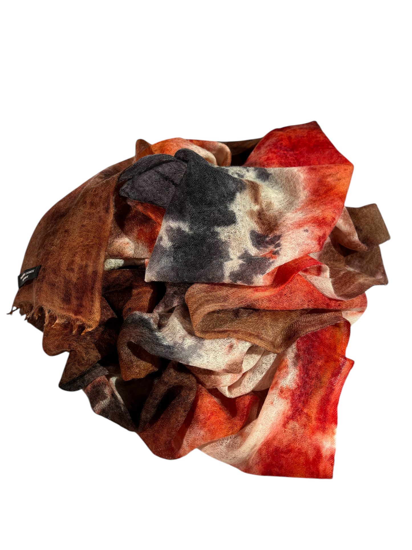 Hand Felted Ice Dye Stole "Daivam" - Grade A Cashmere