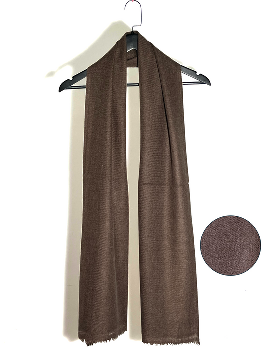 Un-dyed Natural Scarf - 100% Cashmere