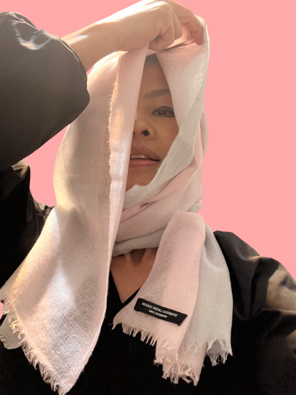 Shaded Diamond Pattern Scarf - Grade A Cashmere