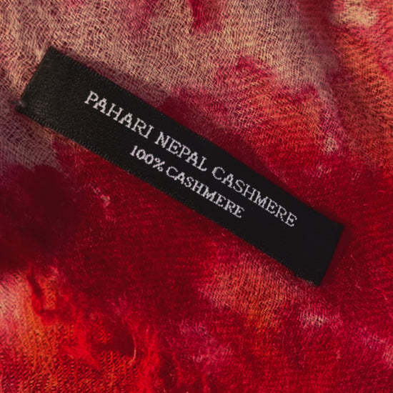 Ice Dye Stole, Hand Felted Unique Piece